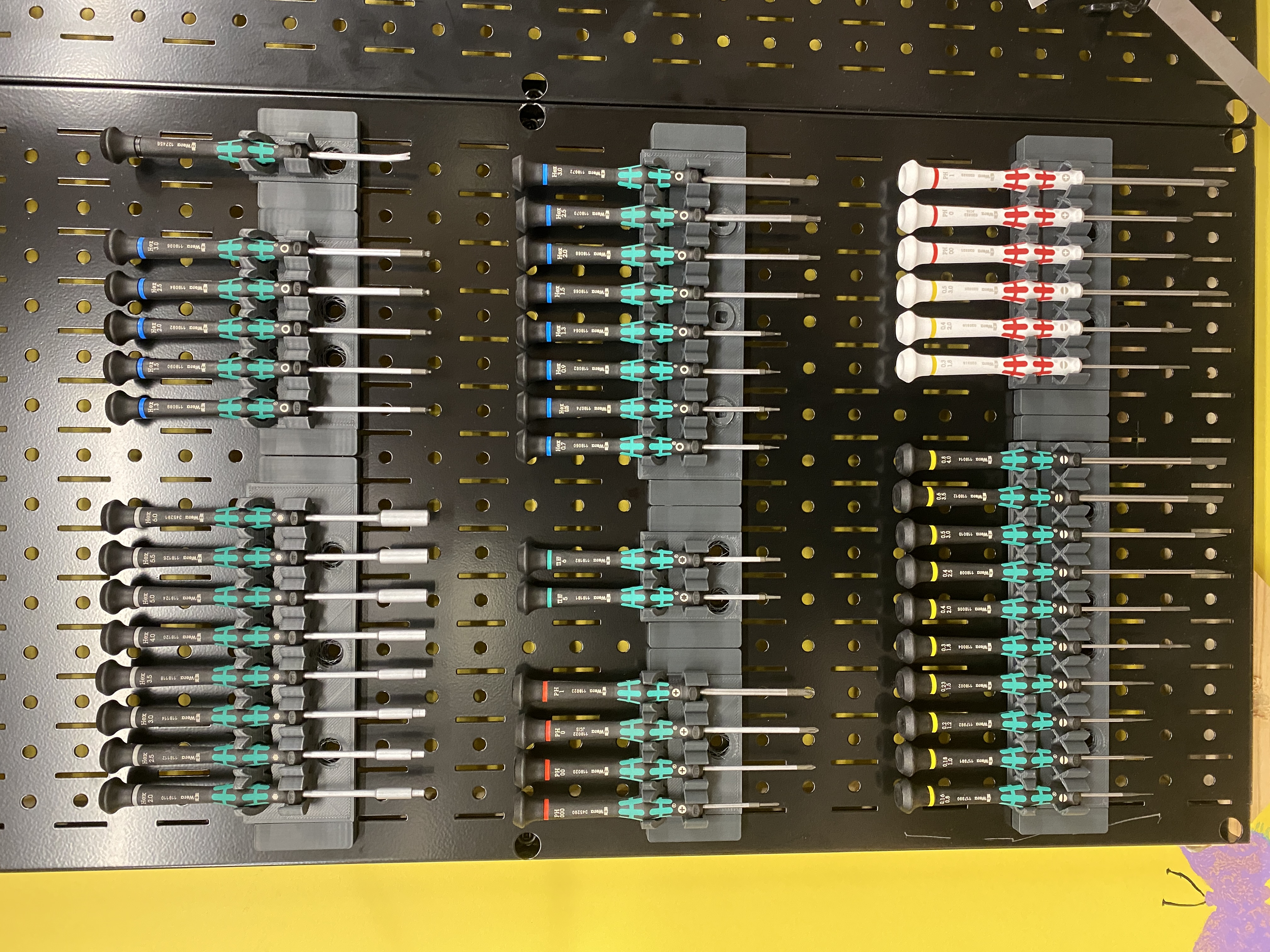 Wera Kraftform Micro Holders for DDD Printable Wall Control System