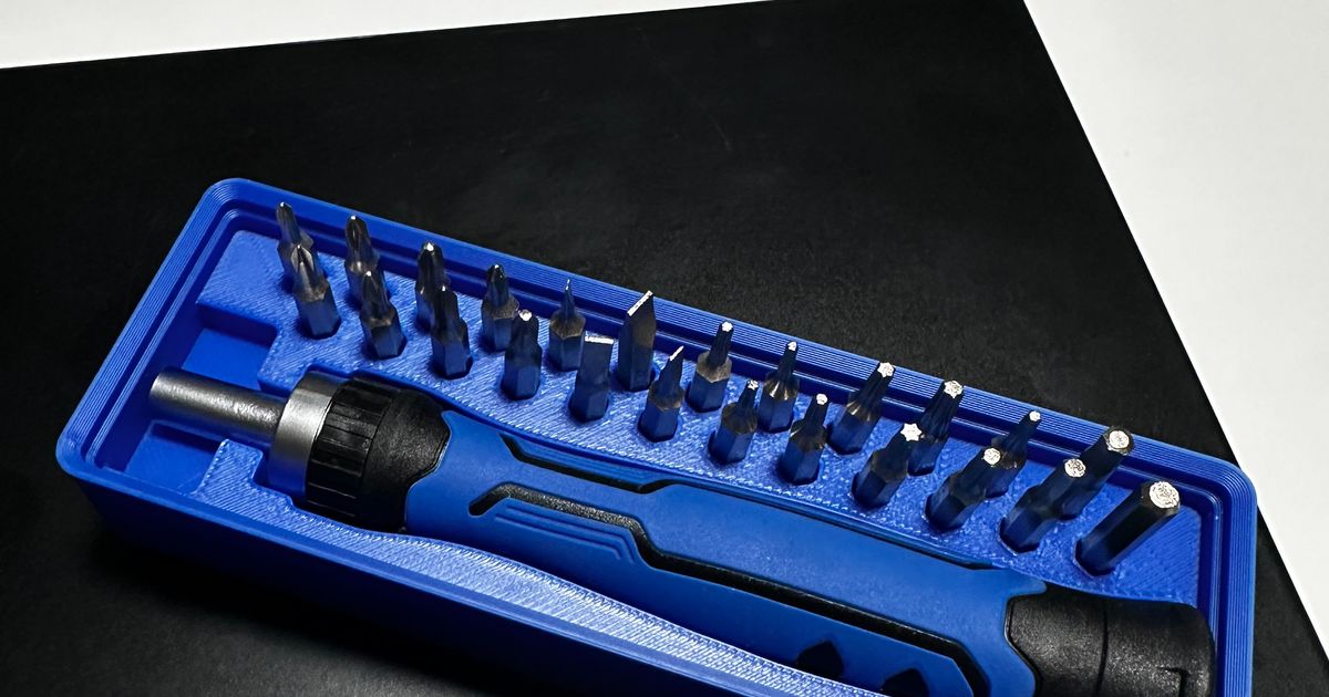 Kobalt 25pc Precision Screwdriver Holder Gridfinity by Mark Jones Download free STL model