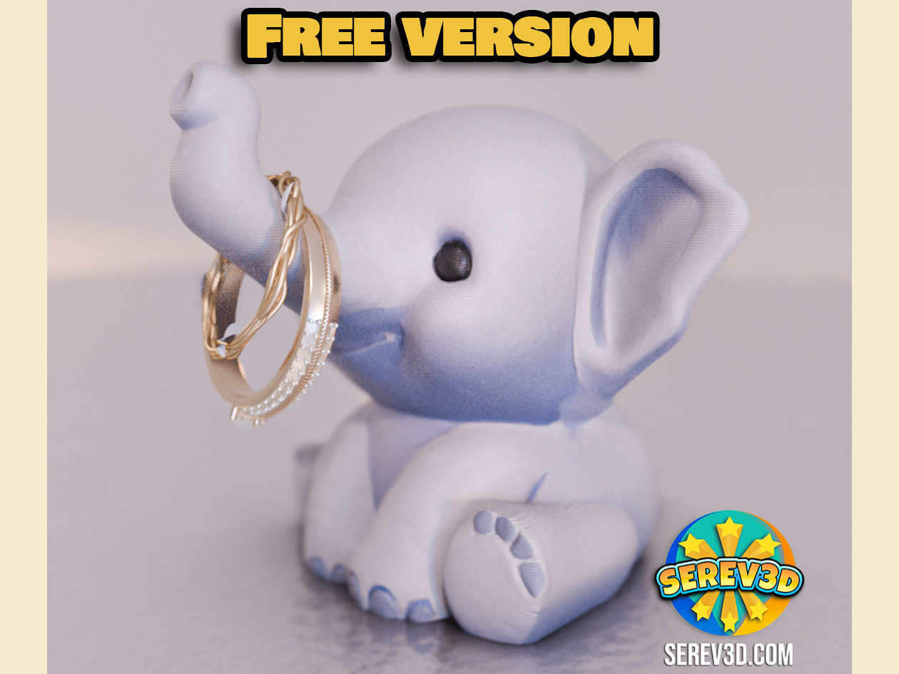 Baby Elephant Ring Holder
