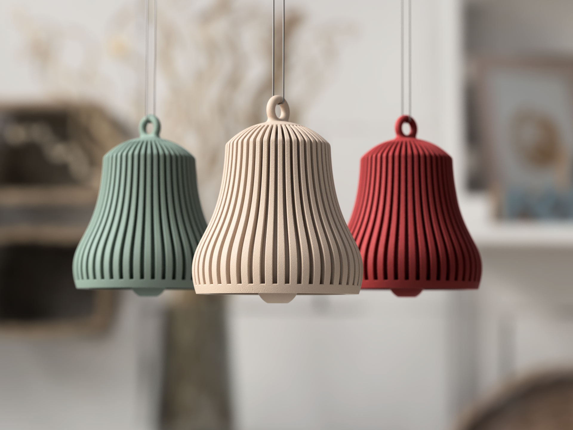 Christmas Bell Ornament (functional)