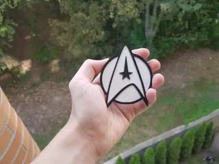 Multicolor Starfleet Command Logo Magnet by wotfan69, Download free STL  model