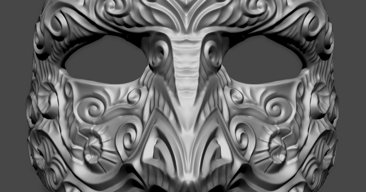 Half Mask 2 by ArtisticMusician Download free STL model