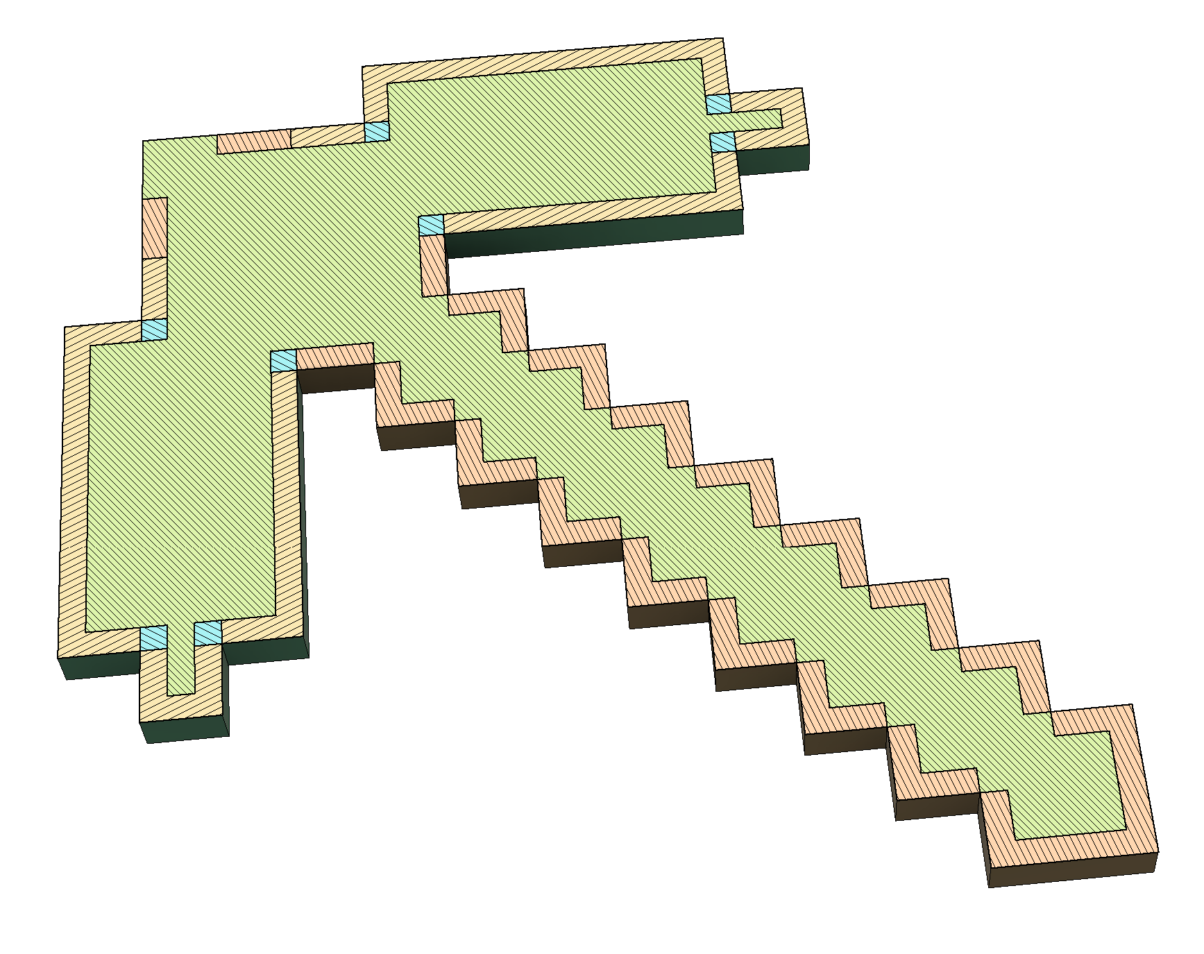 Miniatura 6 do modelo 3D Minecraft Tools Multicolor