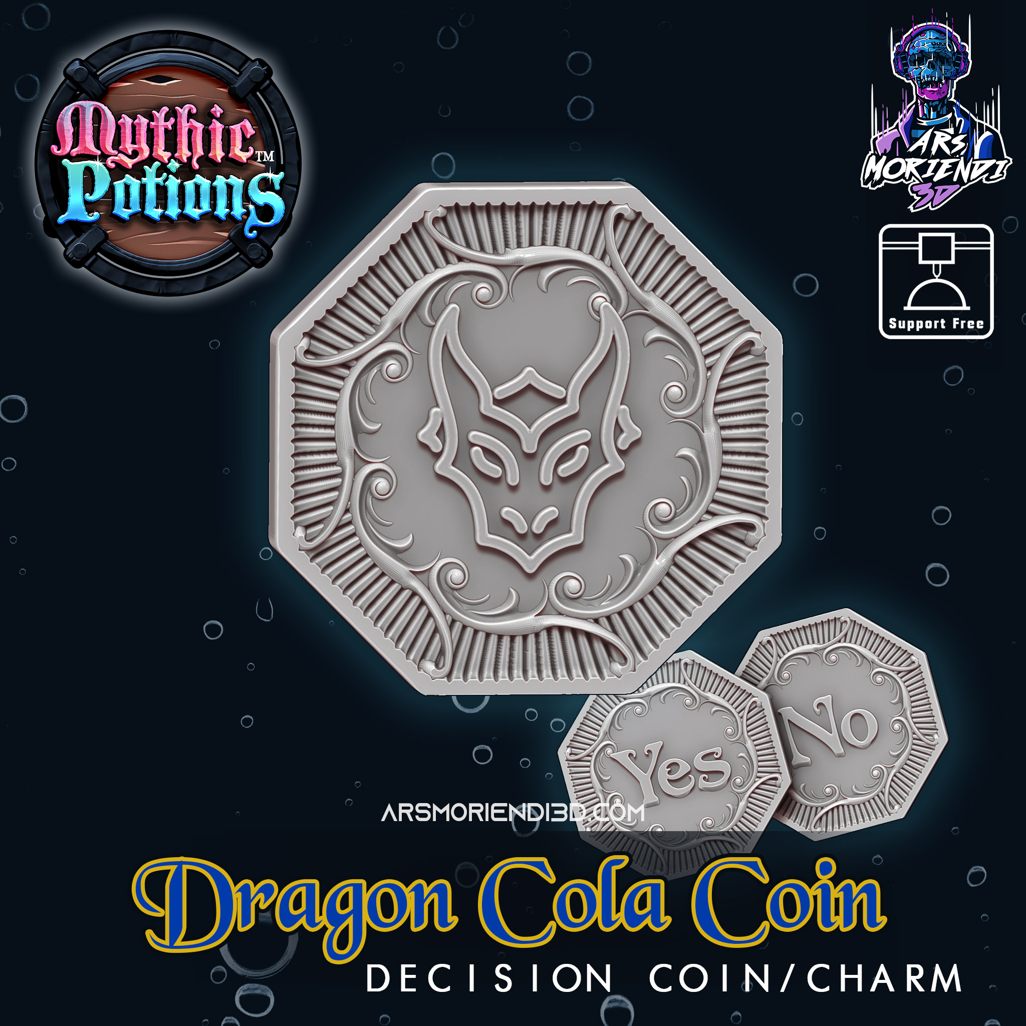 Dragon Cola Decision Coin / Charm