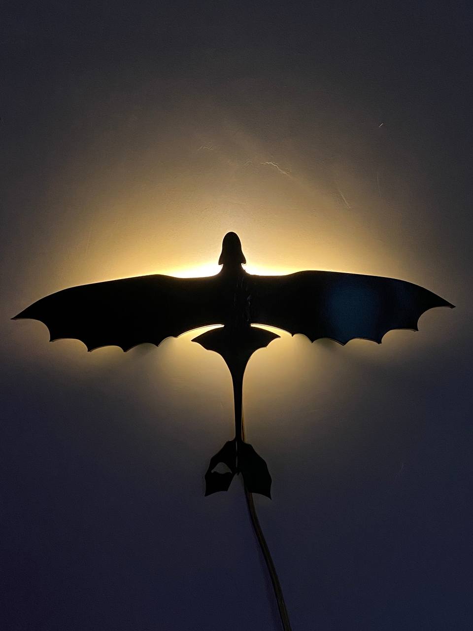 Toothless LED wall art