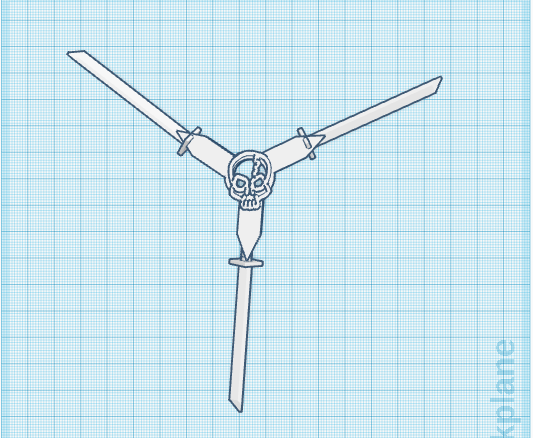 Skull throwing star
