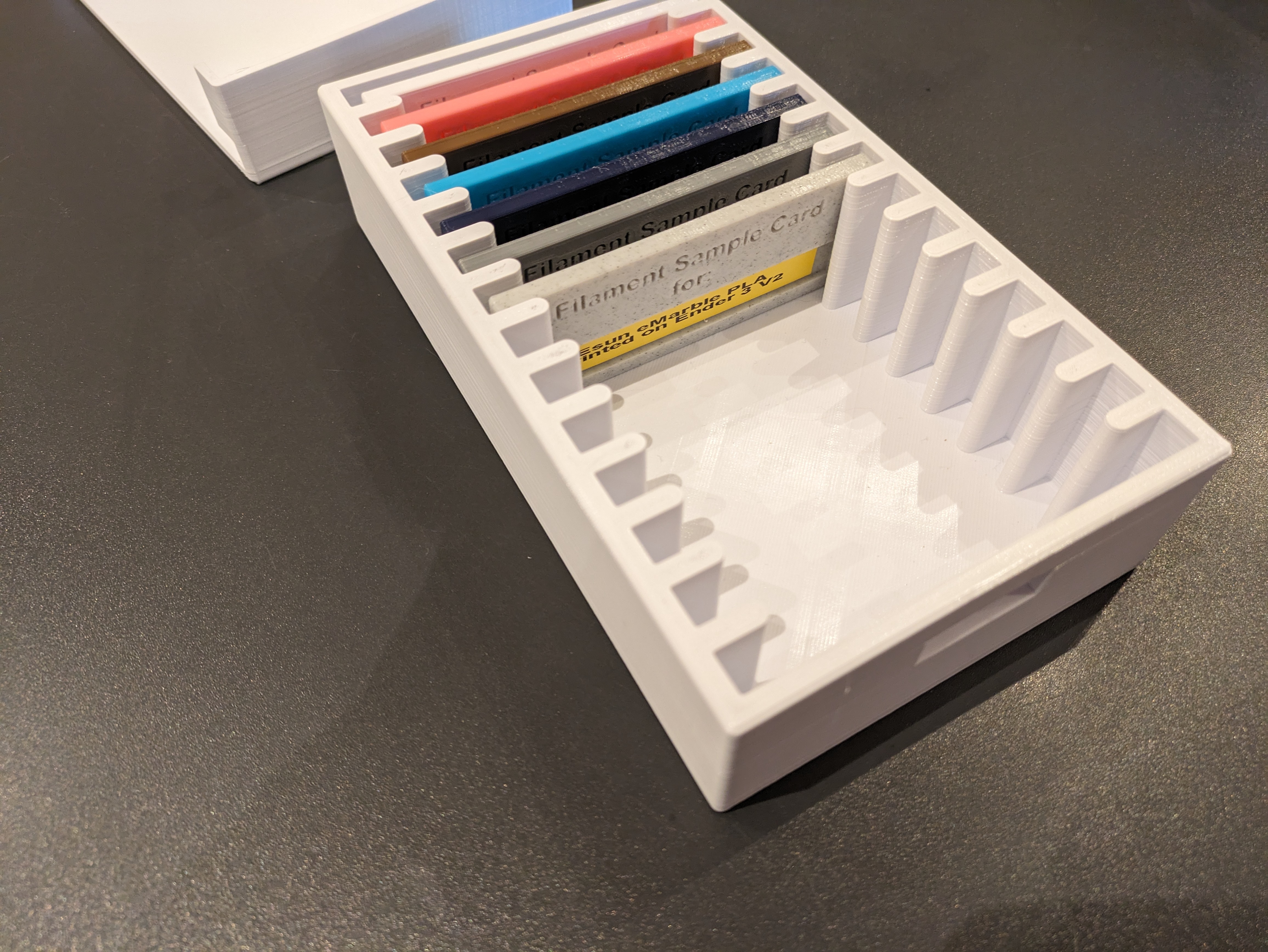 Sample Card with Box and Lid for Colours