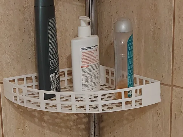 Bathroom shower corner shelf