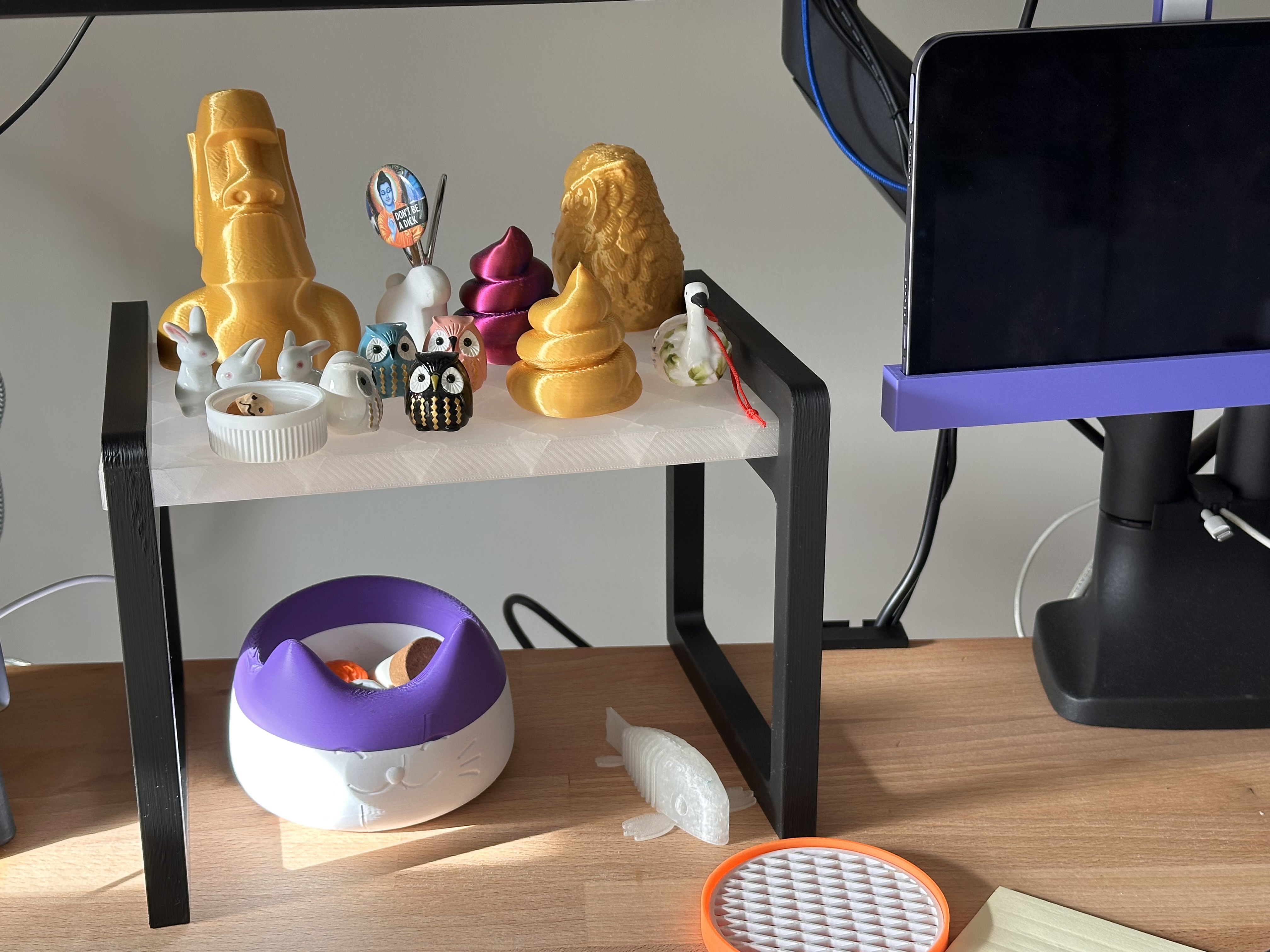 Modern shelf side stand - lay flat