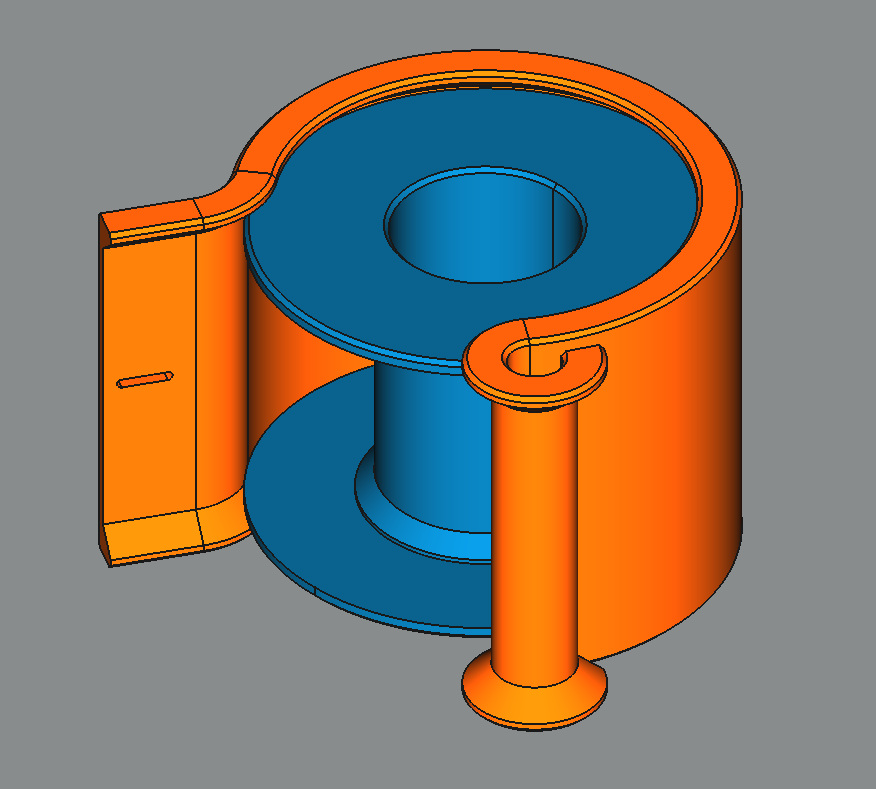Parametric wire spool and clip [FreeCAD]