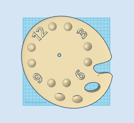 Miniatura 3 do modelo 3D Paint palette wall clock