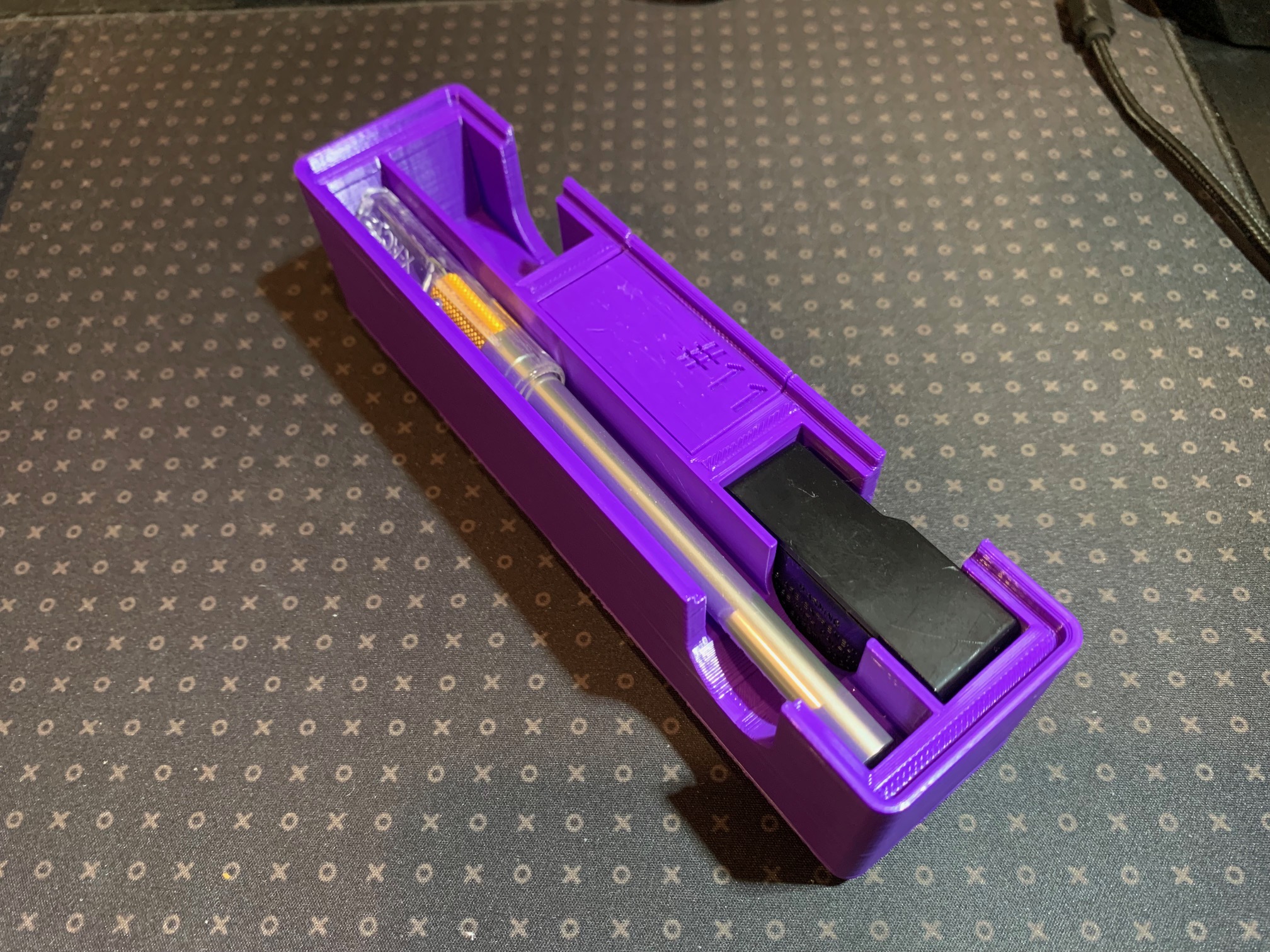 Gridfinity X-ACTO Knife Holder w Blade Storage (4x1)