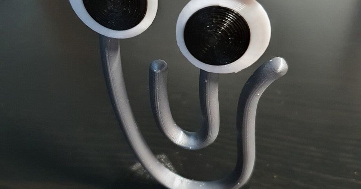 Clippy 2021 / Microsoft 365 Paperclip Emoji by jsada.xyz Download free STL model