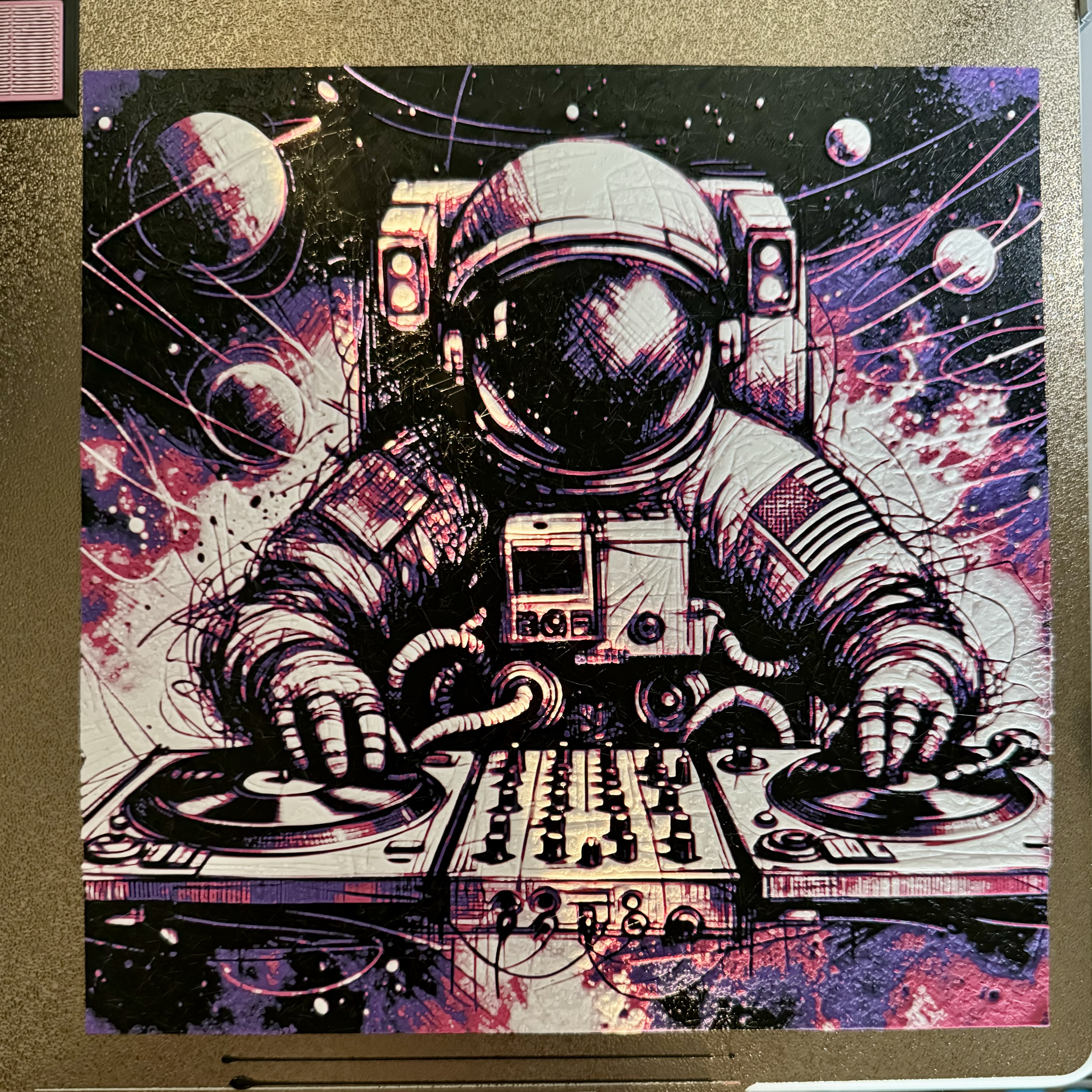 Astronaut DJ 2D Art - HueForge