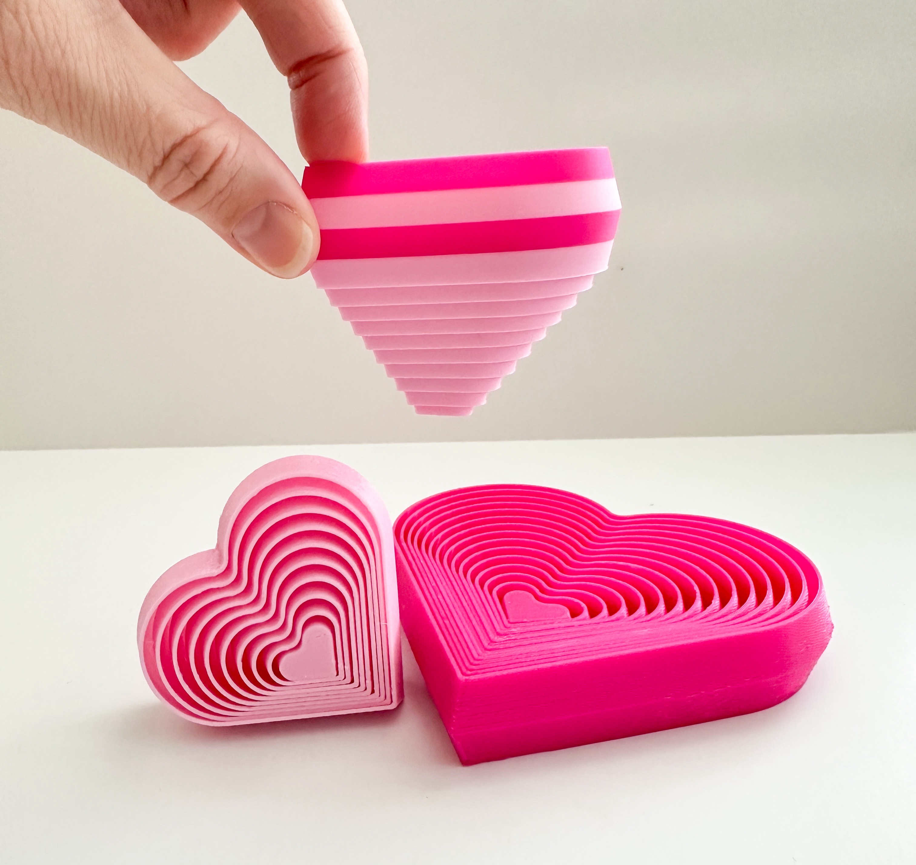 Heart Layered Fidget Toy (2 Sizes) by 3DPmom | Download free STL model ...