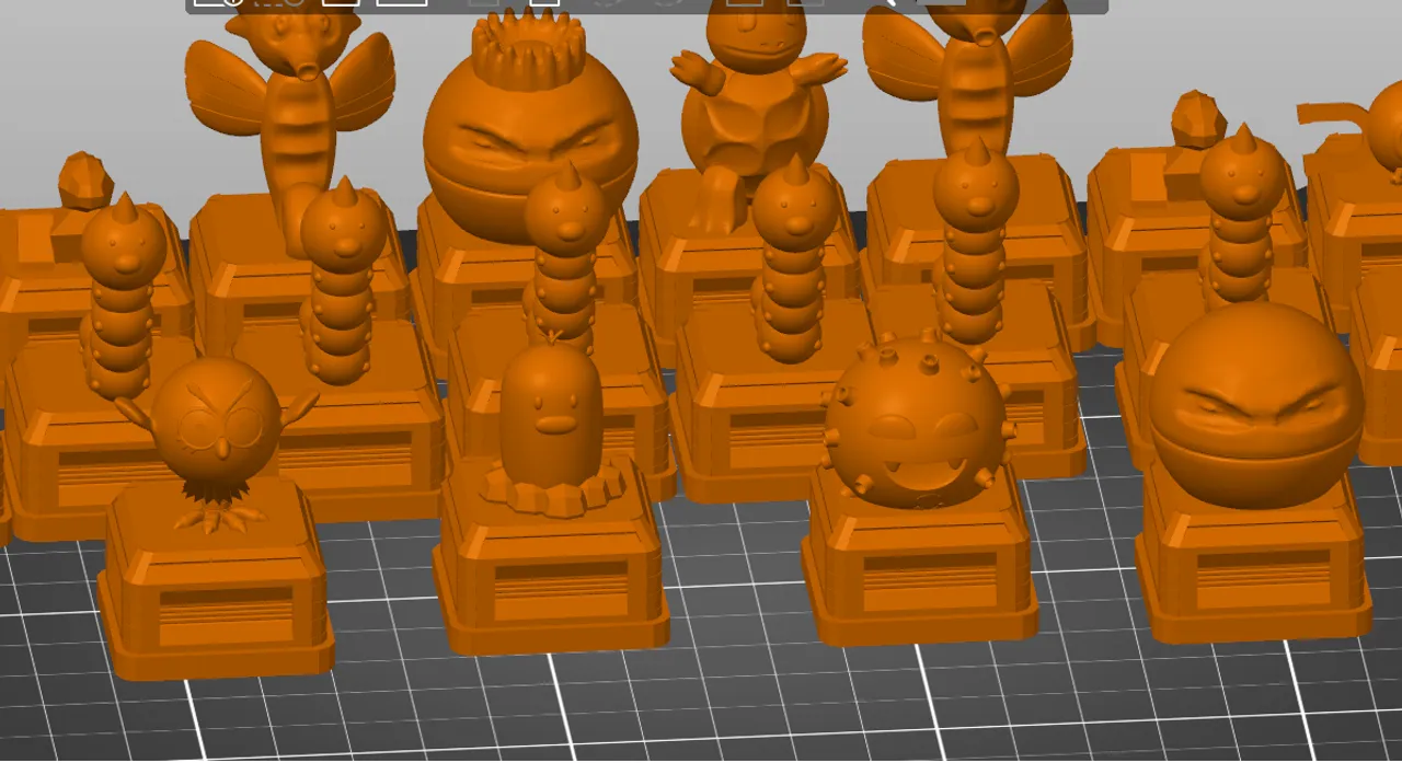 Pokemon chess 2 free 3d model - download stl file