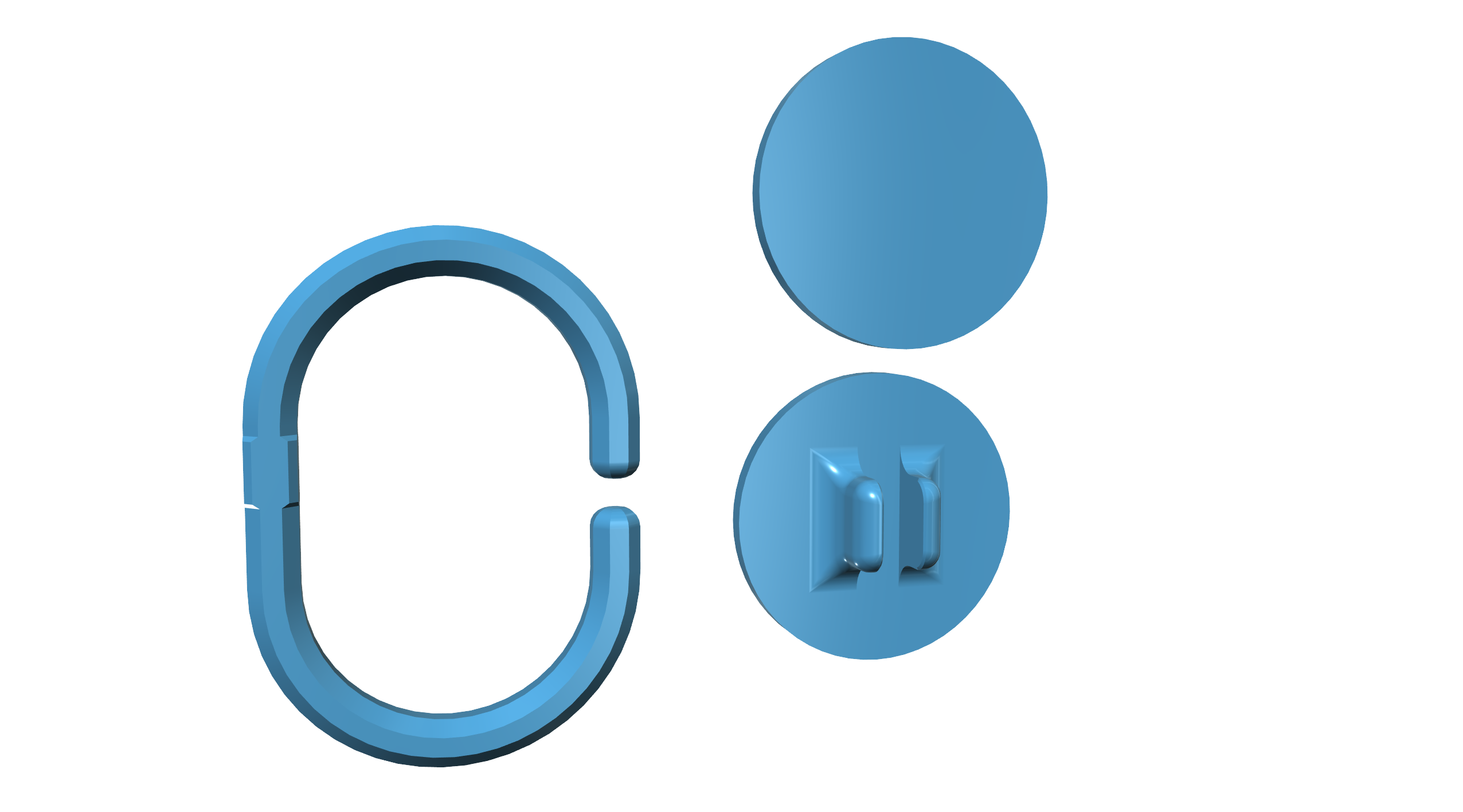 Customizable Shower Curtain Hooks & Template by andrew martinez