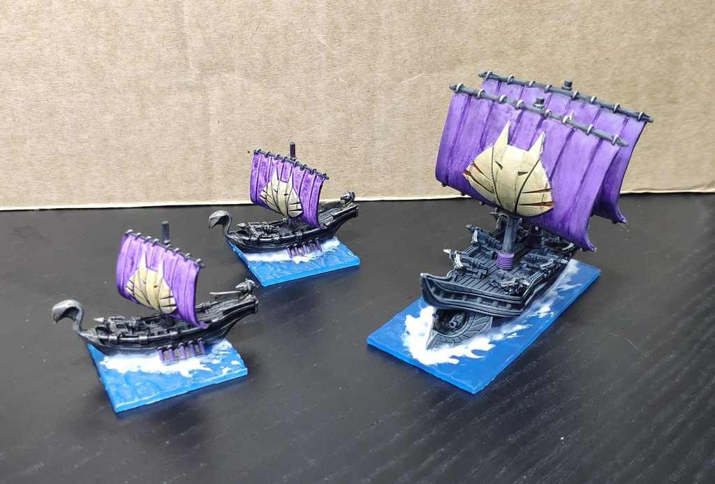 Bases for Mantic's Armada fantasy naval game