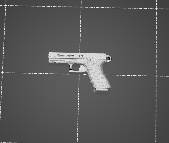 Pistol Keychain With Keychain Attachment On The Back