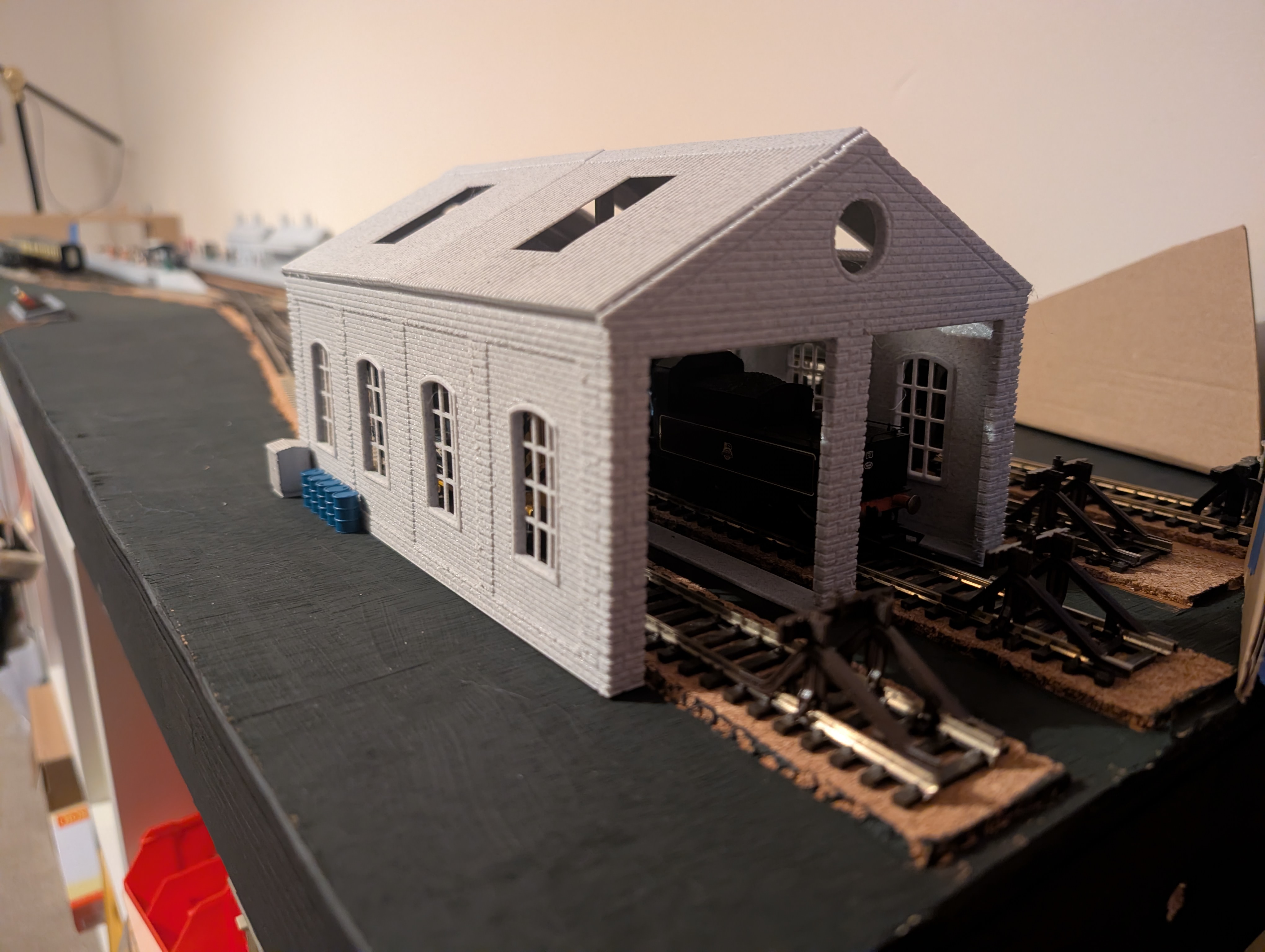 Brick  Engine Shed for OO Model Railway
