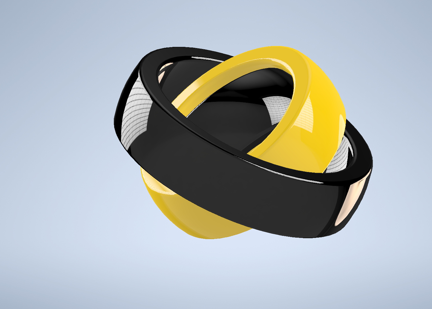 Print test gyro rings + key ring / Test d'impression anneaux ...