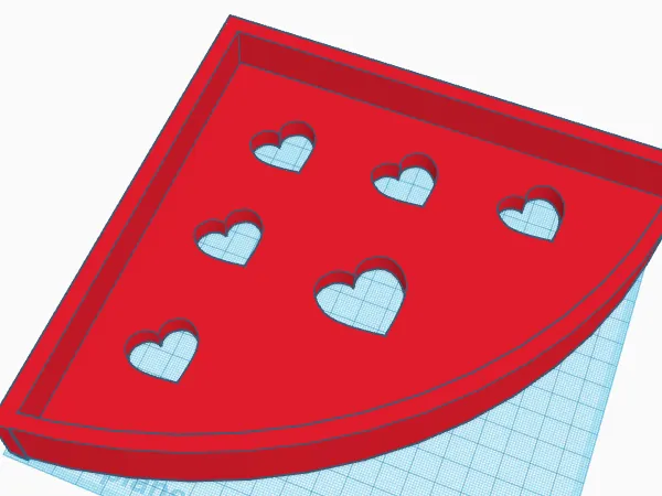 Bathroomshelf with hearts