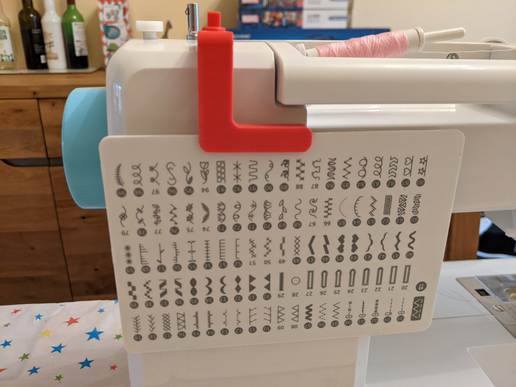 Necchi NM2000 (plus others) sewing machine stitch card holder by Baz