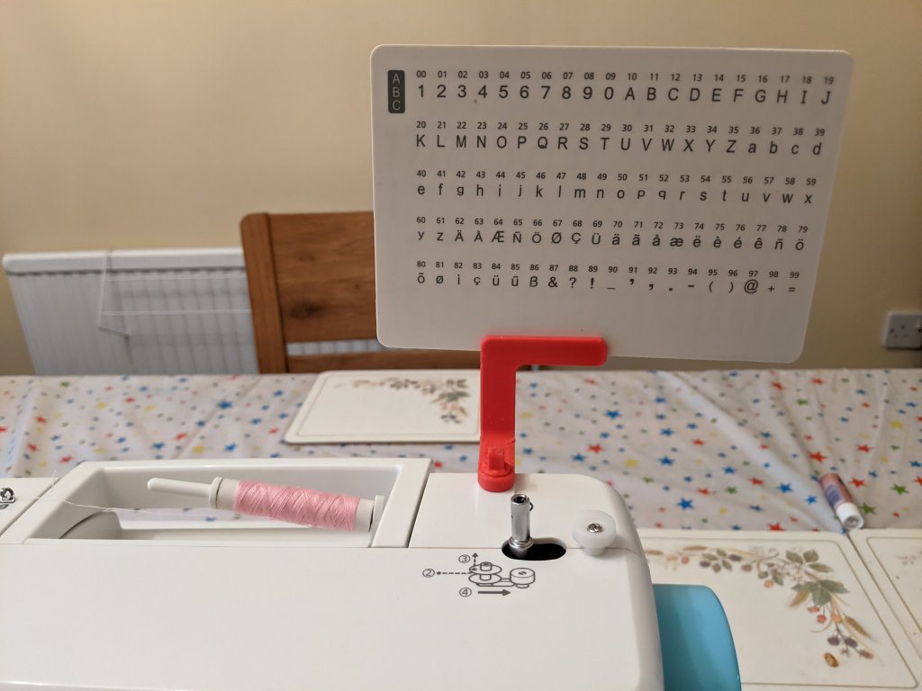 Necchi NM2000 (plus others) sewing machine stitch card holder by Baz