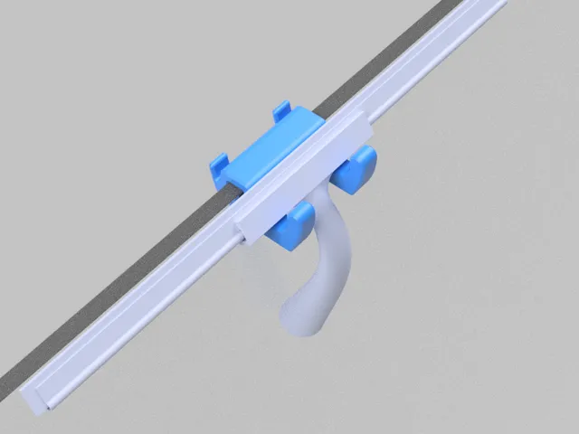 Holder for shower squeegee with towel hook