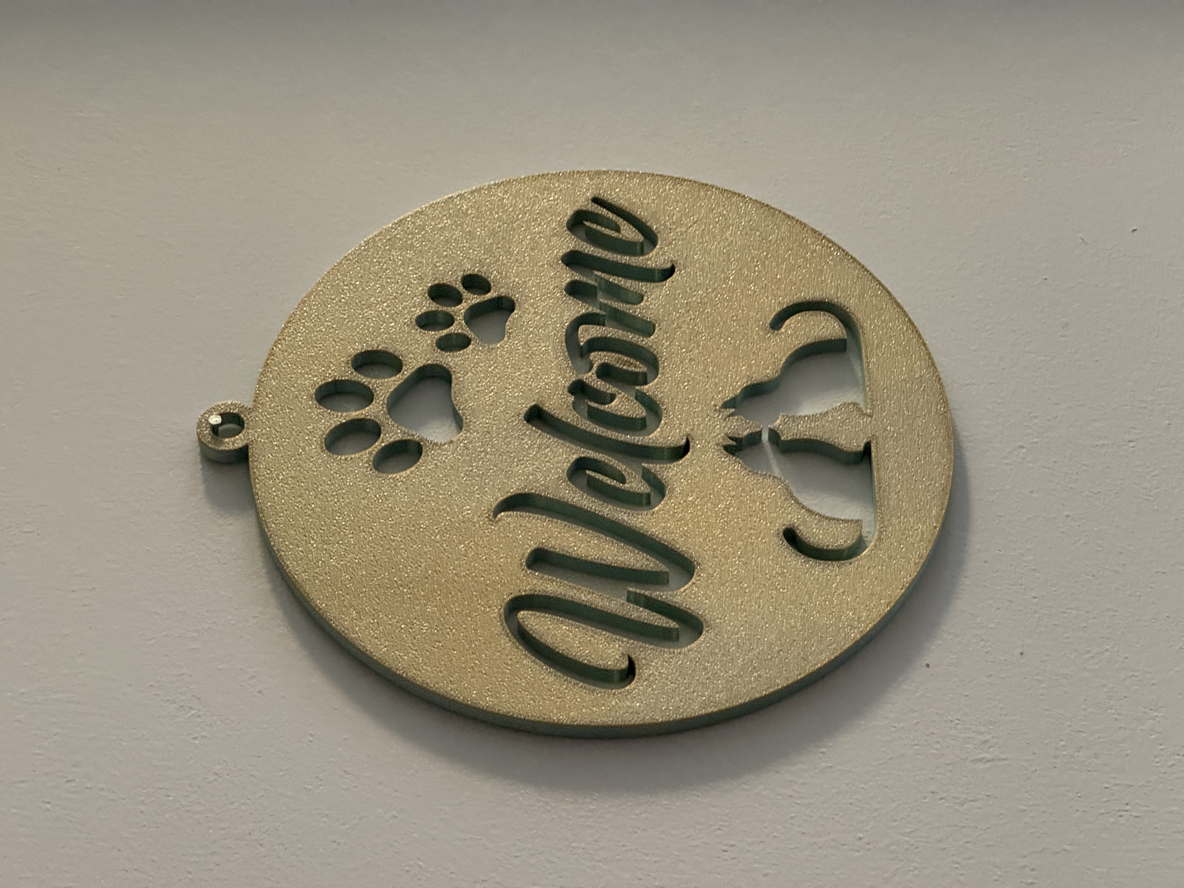 Welcome Sign Paws and Cats