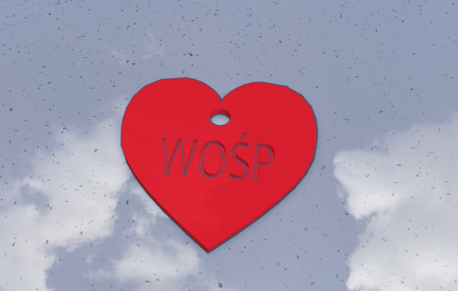 Wośp heart keychain