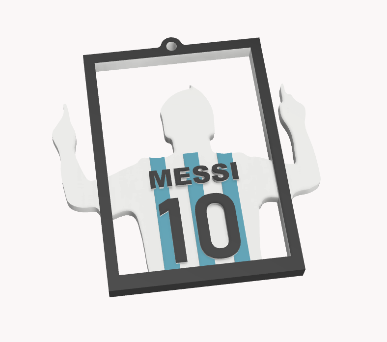 Messi Keychain Cuadro Argentina Llavero