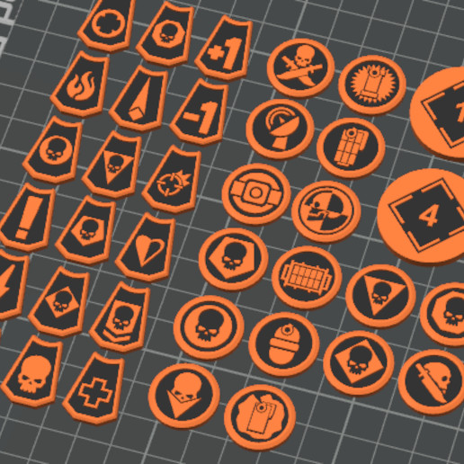 Miniatura 2 do modelo 3D Kill Team Tokens