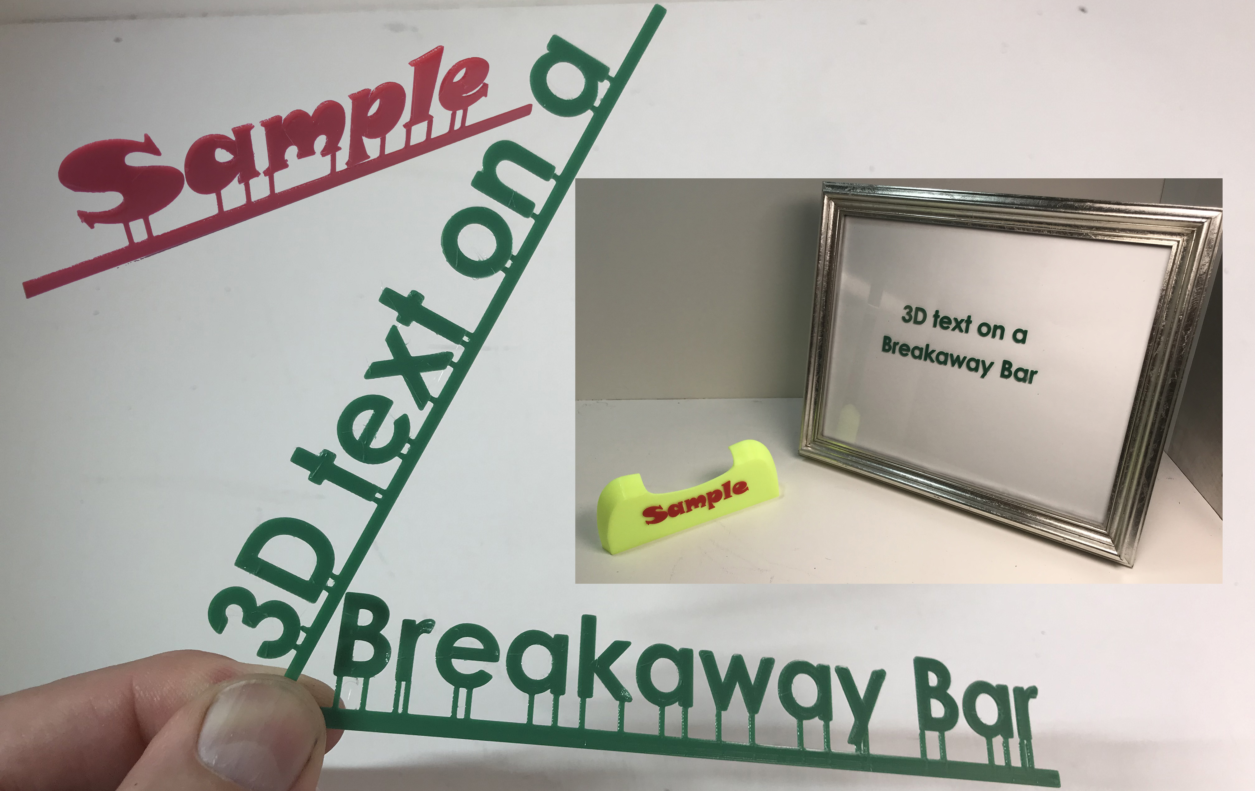 3D Text on a Breakaway Bar
