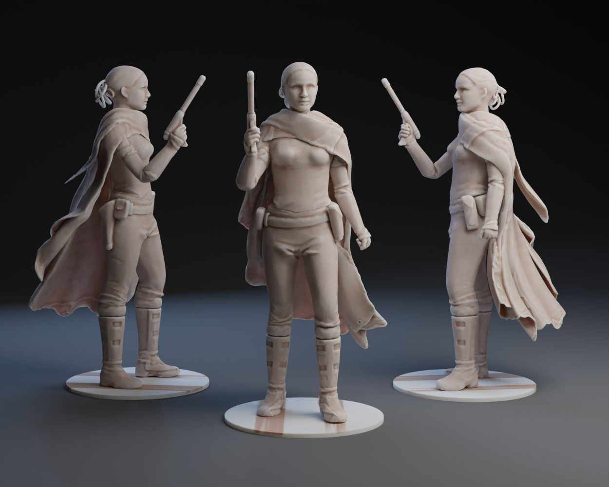 Padme with Pistol