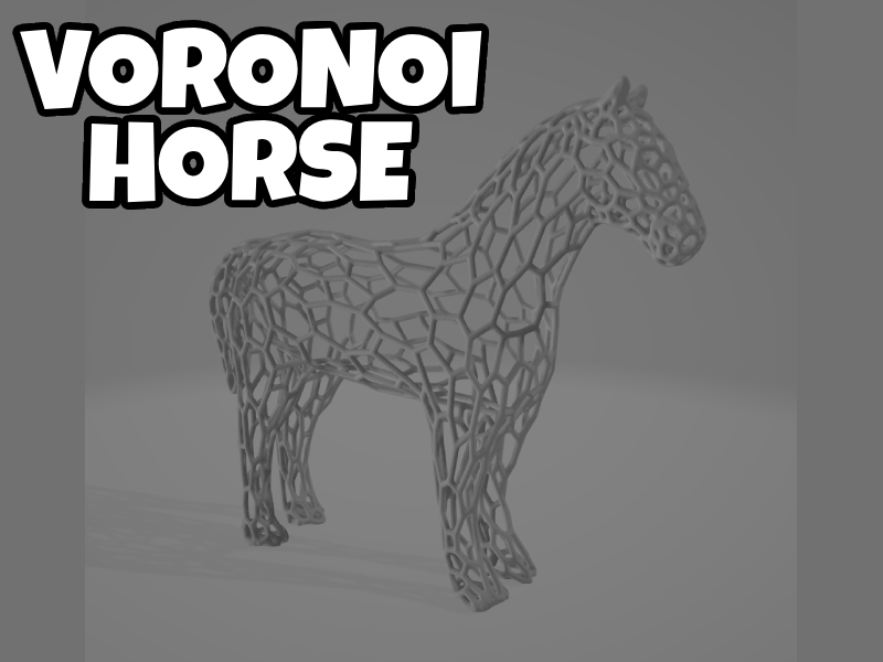 Voronoi Horse 3D model thumbnail