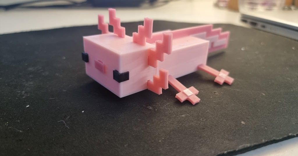 Minecraft Axolotl by beccaclarebear Download free STL model