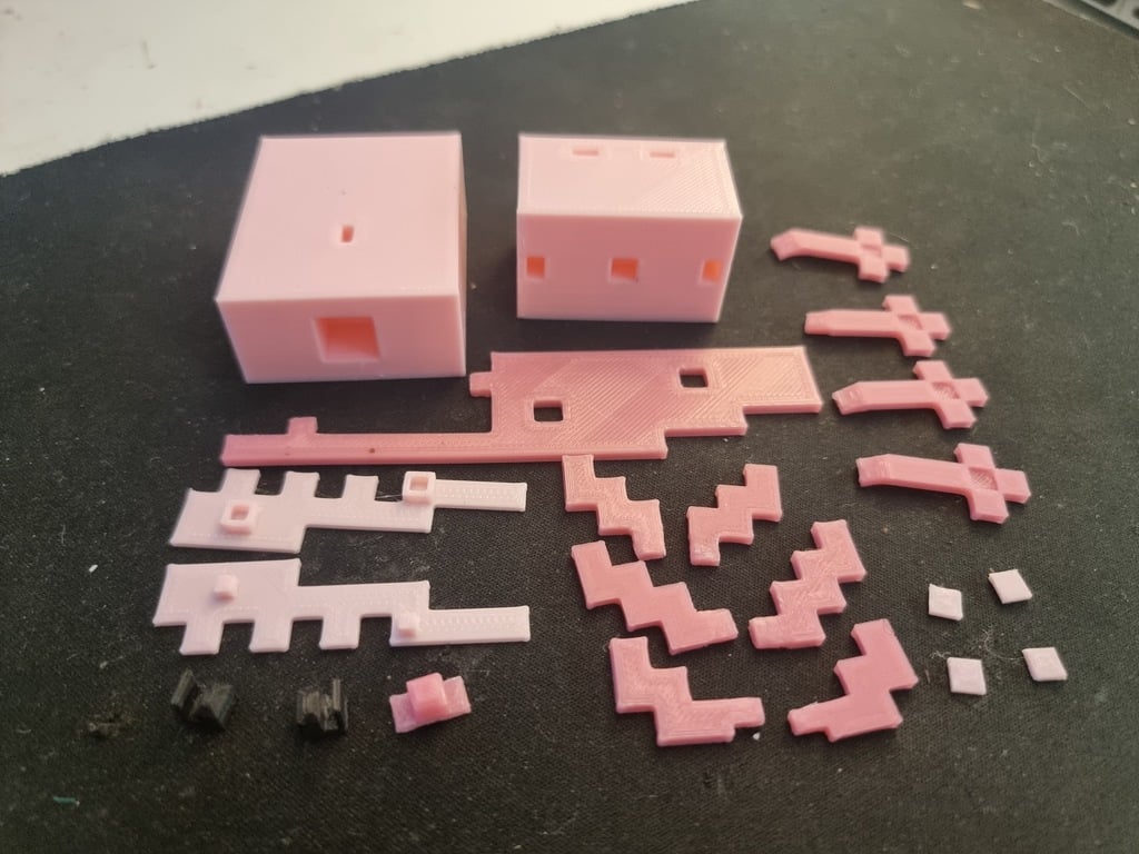 Minecraft Axolotl by beccaclarebear | Download free STL model ...