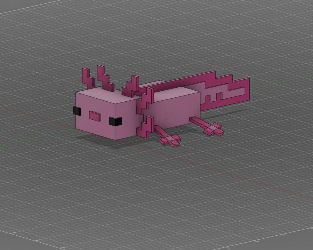 Minecraft Axolotl by beccaclarebear | Download free STL model ...