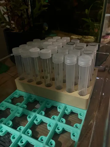 Gridfinity test tube holders 3x4, 2x2, 3x3, 4x4, 5x5