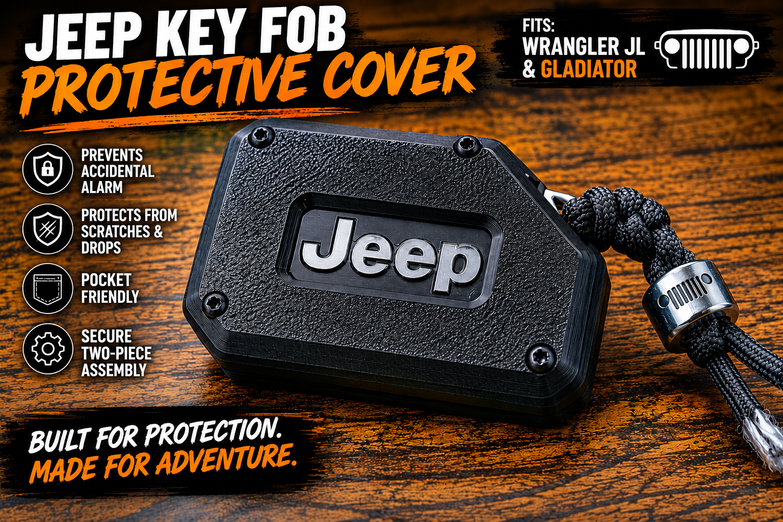 Stop Setting Off Your Alarm! Jeep JL / Gladiator Key Fob Cover