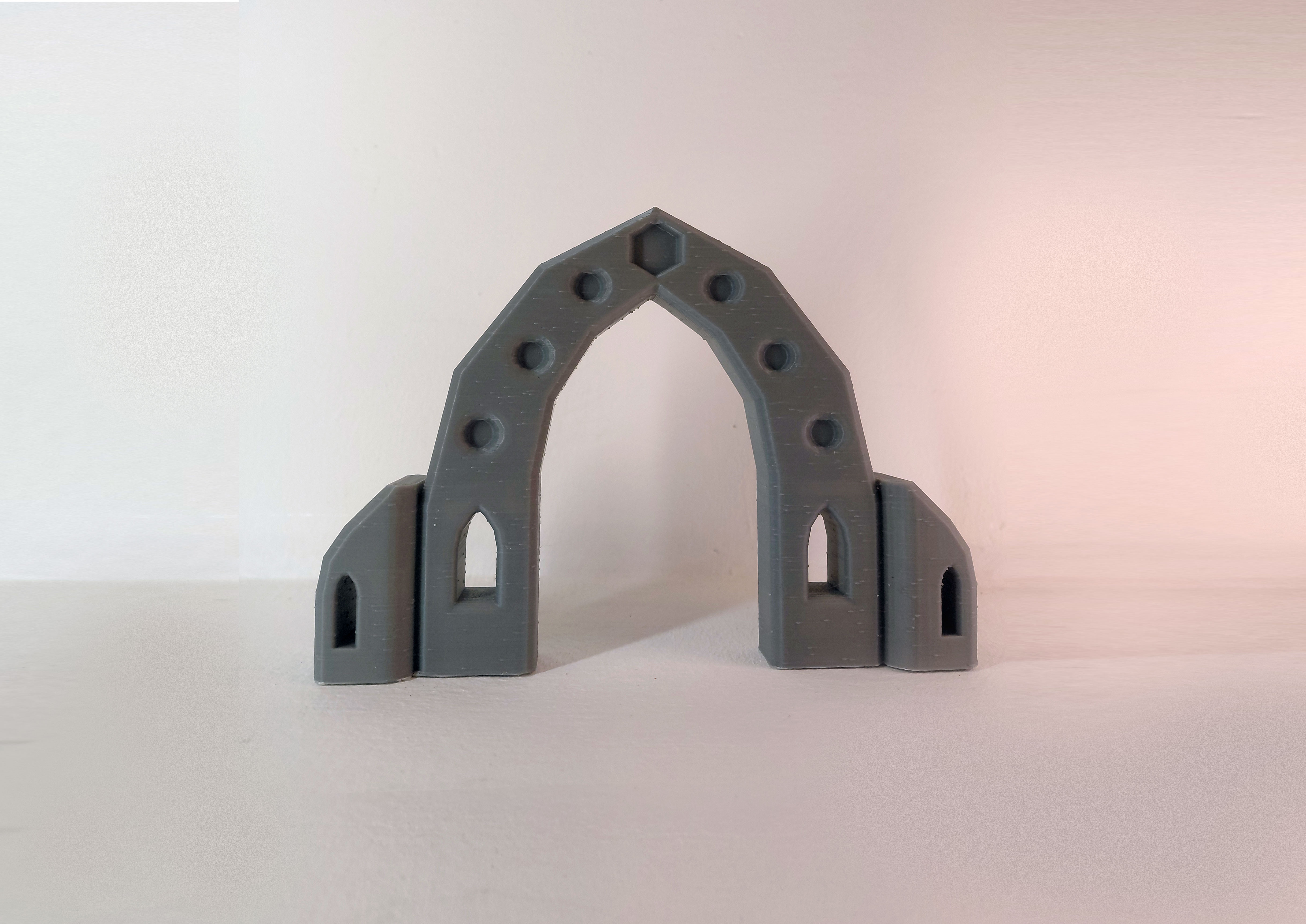 Support-Free Gothic Fantasy Gate for DnD Terrain