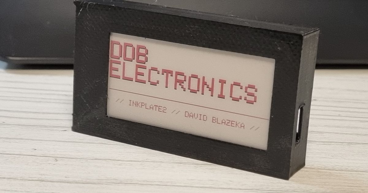 Soldered Inkplate 2 open back case by DaviB Download free STL model