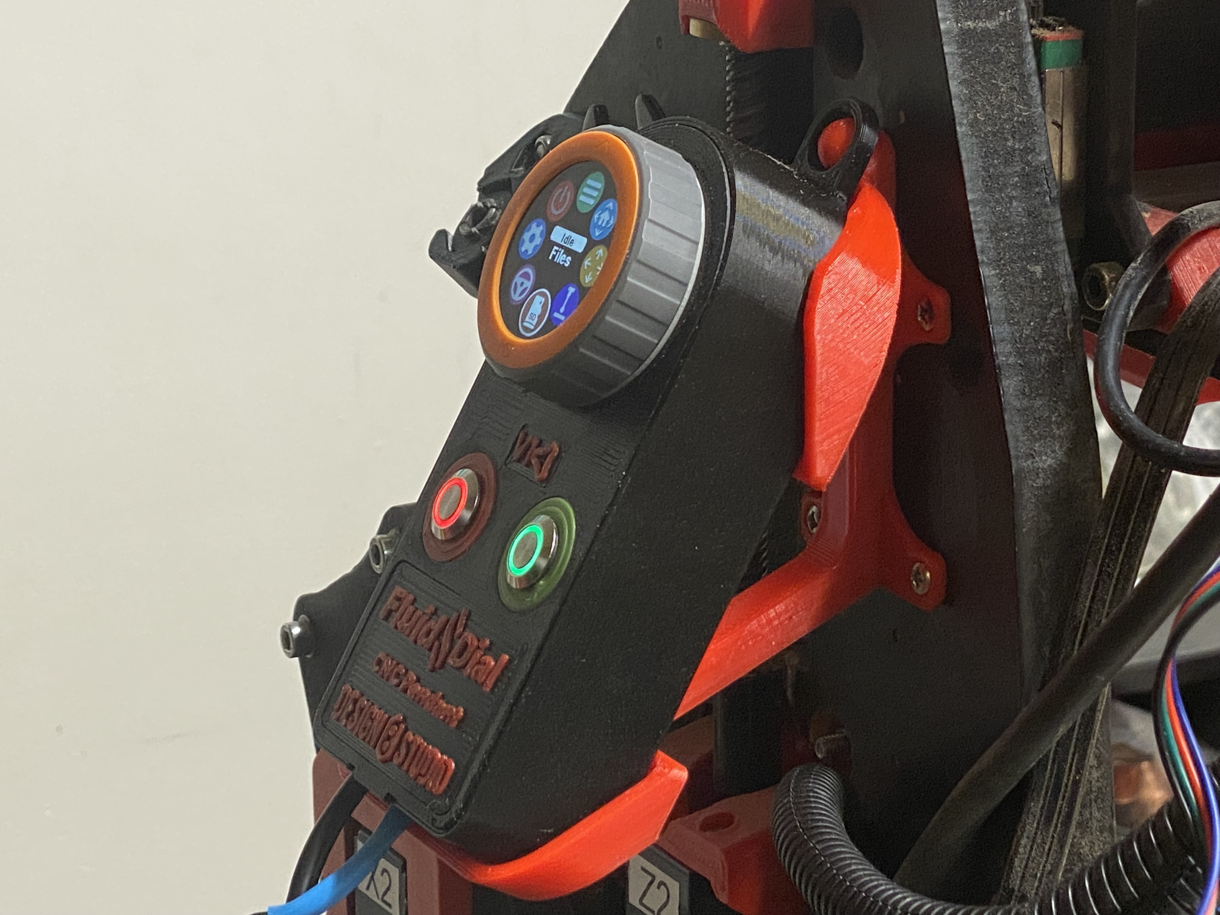 Cradle for FluidNC Dial Pendant on YZ plate of LowRider v3 CNC (v1.4)