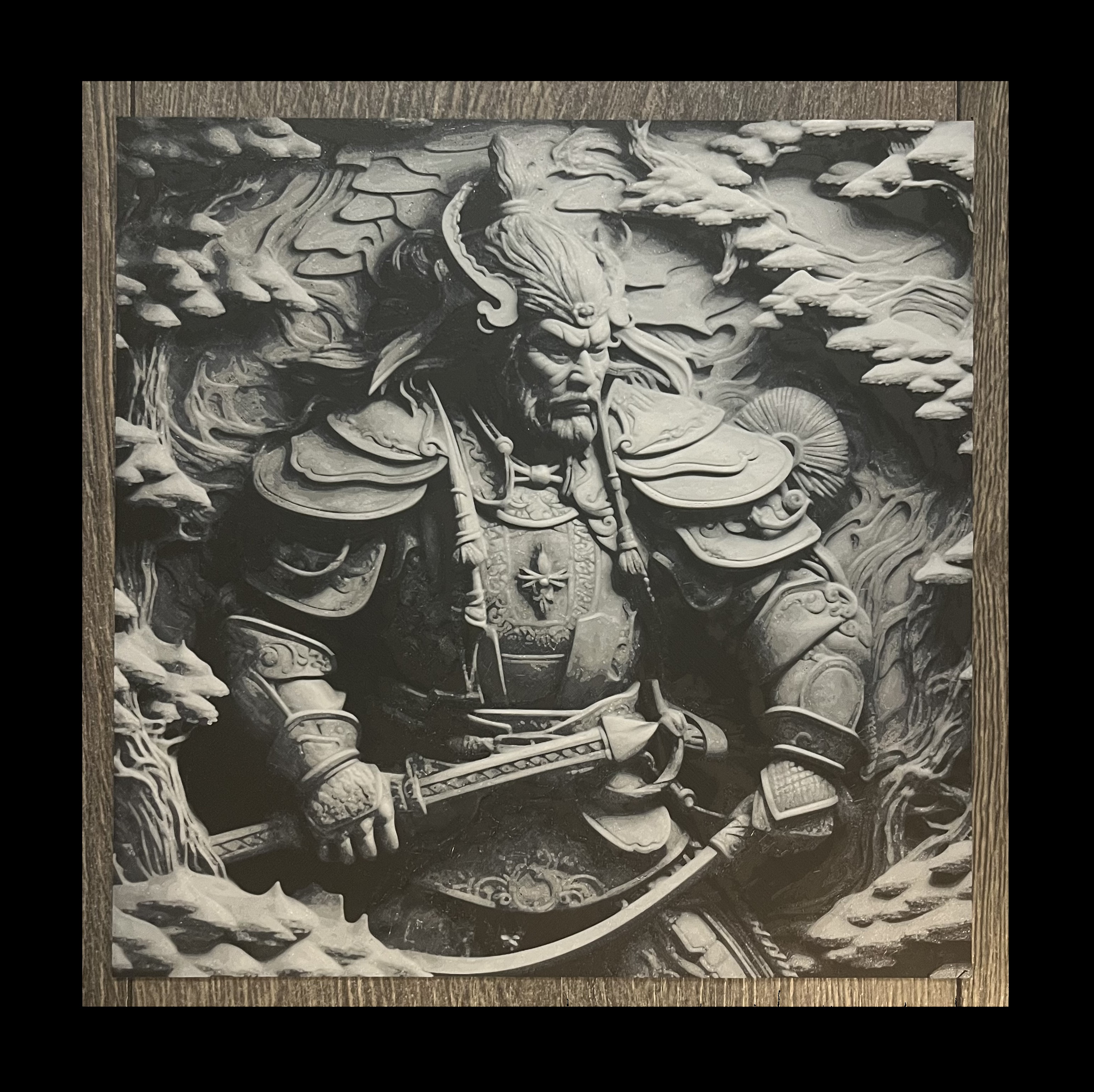 Samurai Warrior Carving (Filament Painting)