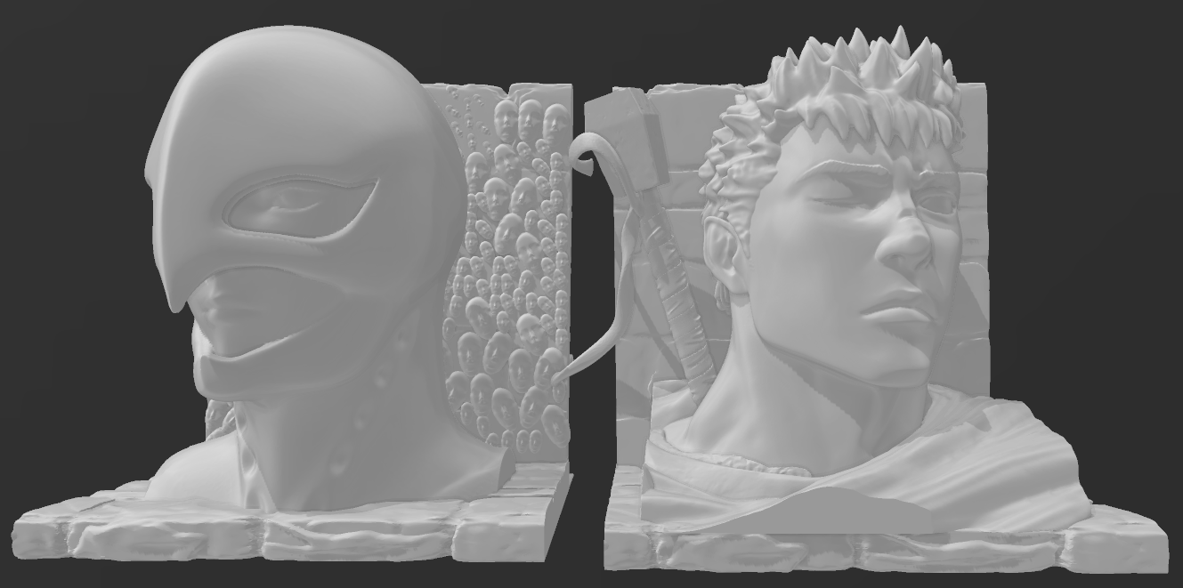 Guts And Femto Berserk Bookend Hefesto 3D by Huf Printables Store