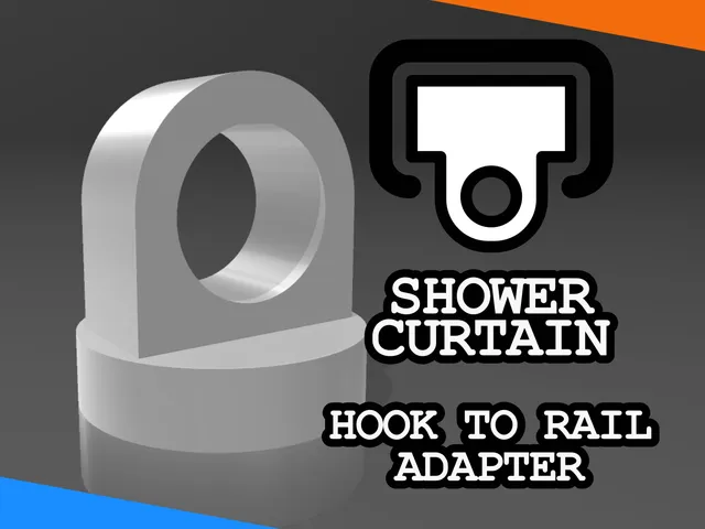 Shower Curtain Hook to Rail Adapter