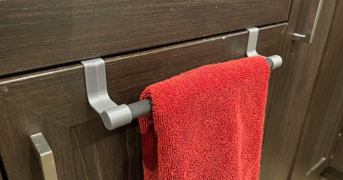 Over Door Towel Bar by Miguel M. Download free STL model