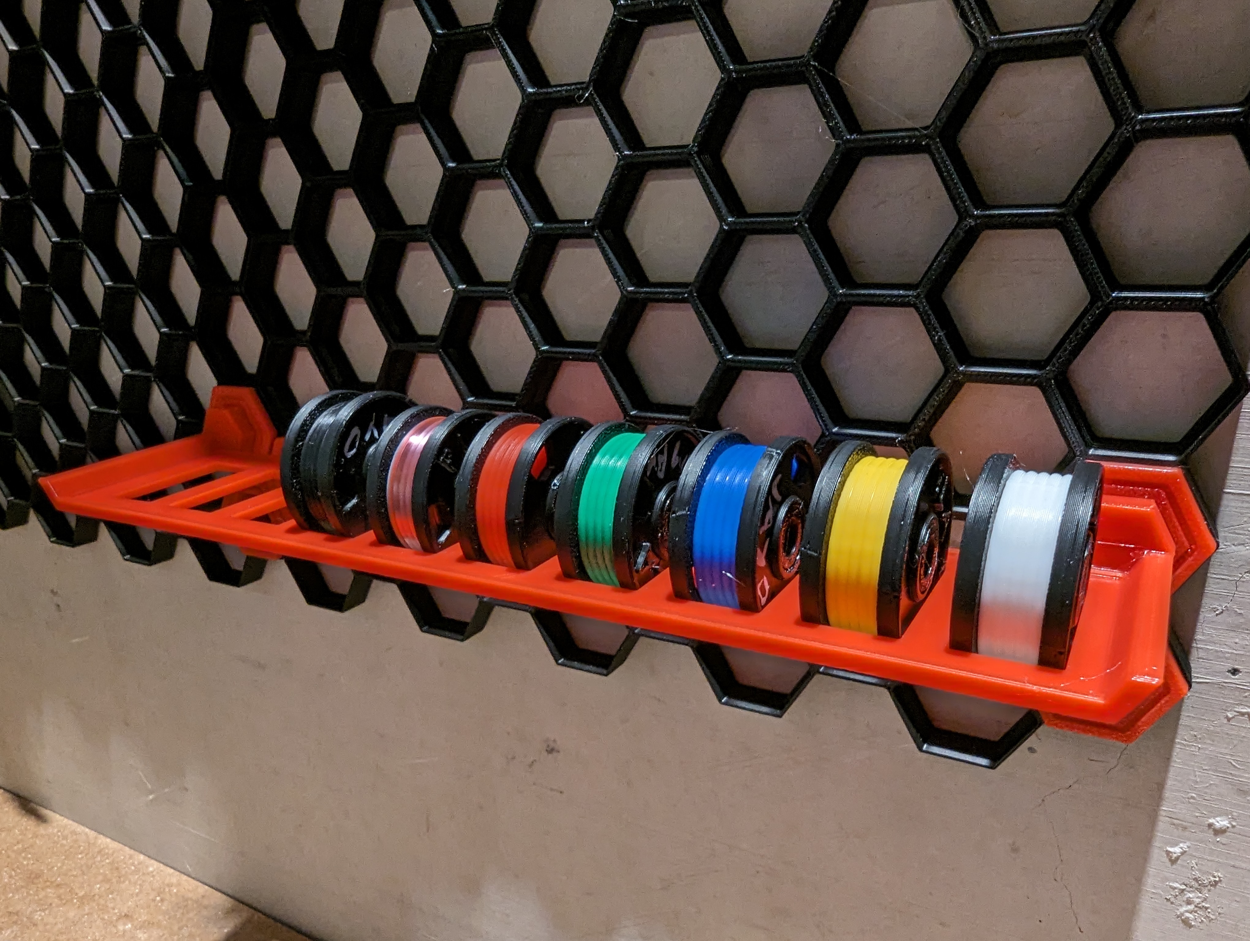 Honeycomb Storage Wall Shelf for mini spools