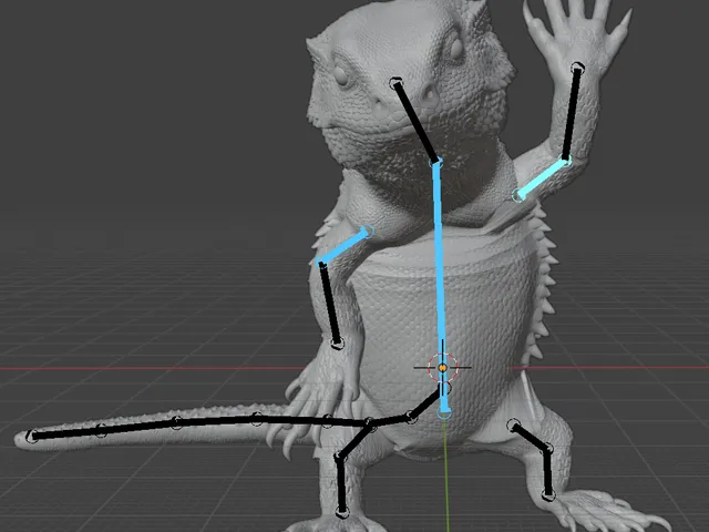 Waving Bearded Dragon